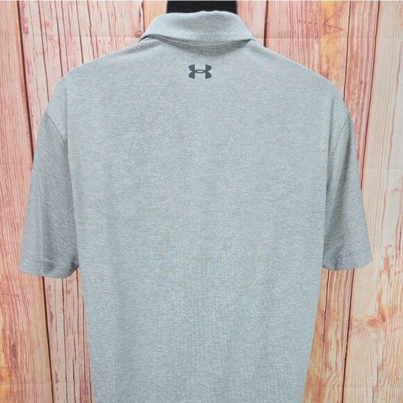 Under Armour Heatgear Mens Polo Shirt Large Gray - Picture 2 of 9